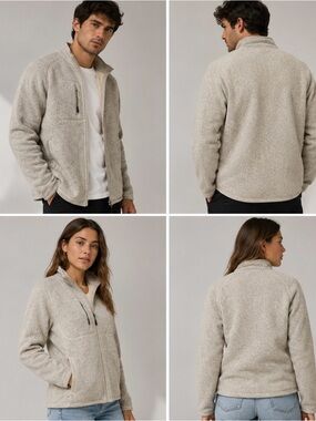 Coleman Neutral Taupe Sherpa Zip Jacket